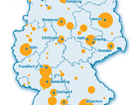 Bild zeigt: Kartenausschnitt Biotech-Unternehmen in Deutschland